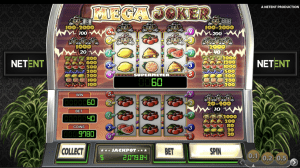 A screenshot of the Mega Joker online slot emphasizing the Supermeter feature